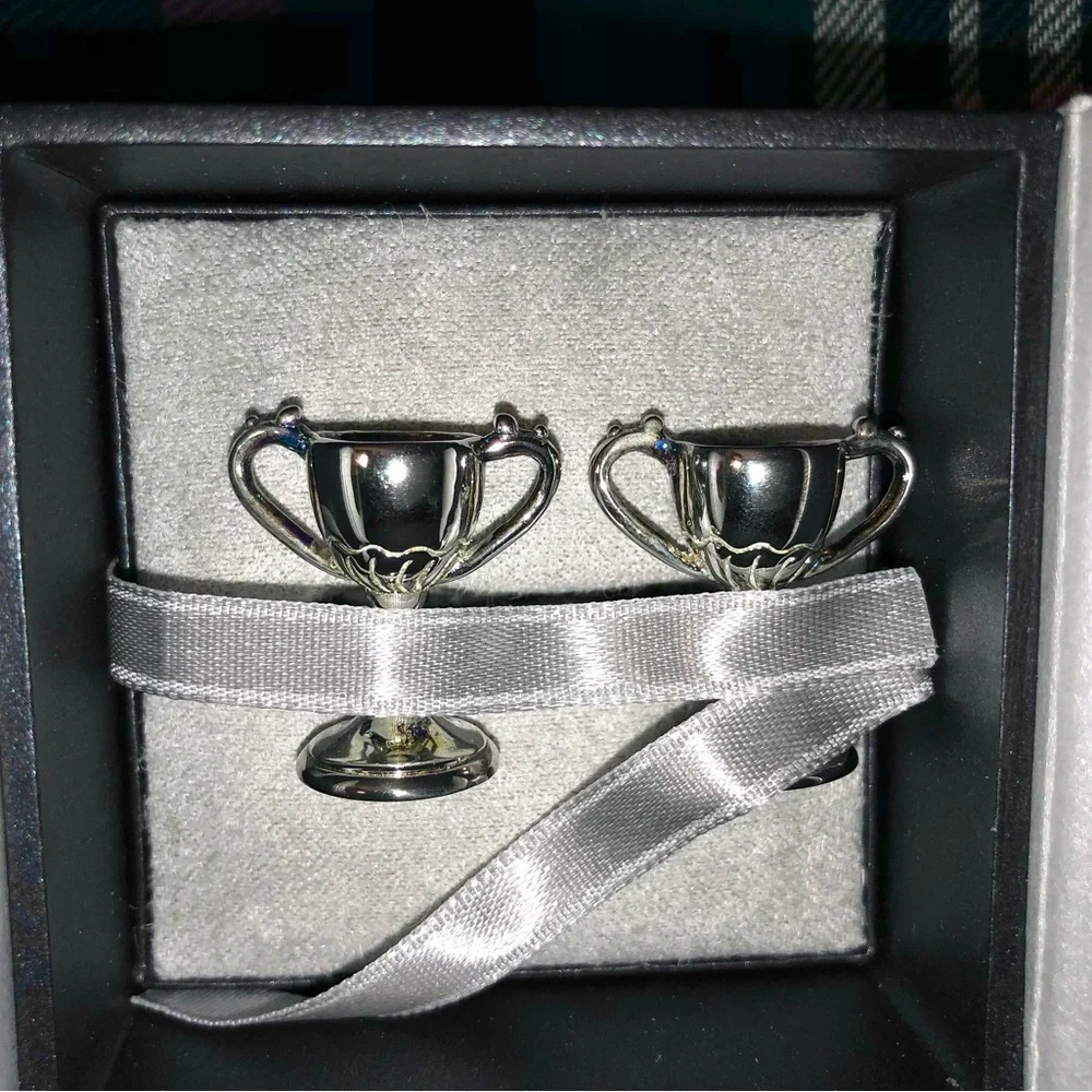 Sterling Silver 925 Trophy Loving Cups Cuff-Links by Ravi Ratan Grad Gift? NEW